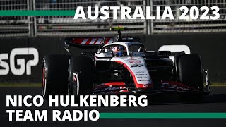 Nico Hülkenberg Full Length Team Radio  Australian GP 2023 [upl. by Ardnohsal645]