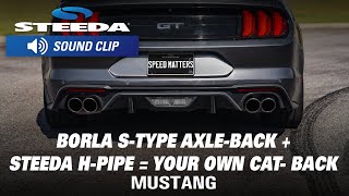 Borla SType AxleBack  Steeda HPipe  Your Own CatBack  Sound Clips [upl. by New]