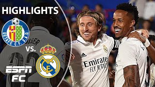 Getafe vs Real Madrid  LaLiga Highlights  ESPN FC [upl. by Ehgit]