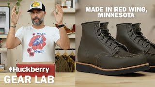 First Look The Modern Version of the Original Red Wing 6Inch Moc  Huckberry Gear lab [upl. by Danas58]