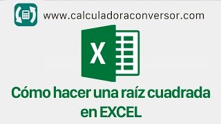 Cómo hacer la raíz cuadrada en EXCEL [upl. by Enomsed914]