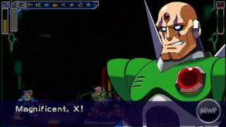 Megaman Maverick Hunter X PSP Sigma Palace 4 amp Ending 100 [upl. by Leak726]