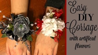 DIY CORSAGES  ARTIFICAL FLOWERS [upl. by Senhauser]