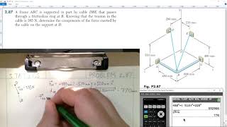 Statics Problem 287 [upl. by Ahseekan]