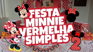 FESTA SIMPLES MINNIE VERMELHA [upl. by Oilime]