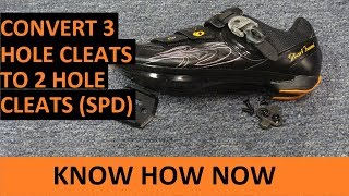 Mount SPD Cleats on Road Bike Shoes Using SPD Cleat Adapters [upl. by Eladnek815]