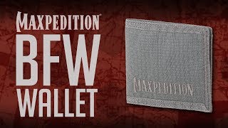 MAXPEDITION Advanced Gear Research BFW BiFold Wallet [upl. by Harat]