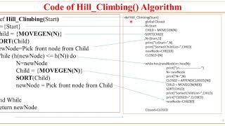 16 AI using Python Hill Climbing Code by Sunil Sir [upl. by Miarfe]