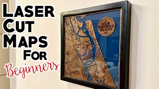 Laser Cut Maps for Beginners xTool D1 Pro [upl. by Seadon541]