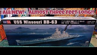 ALL NEW TOOLING USS Missouri BB63 Battleship WW2 1350 Scale Model Ship Kit Review HobbyBoss 86516 [upl. by Akenahs491]