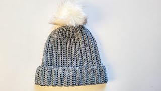 Czapka na szydełku Prosty wzór Crochet Beanie Tutorial [upl. by Amre794]