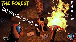 KATANA Location  Cave 1 Flashlight  The Forest Gameplay Part 10 [upl. by Aisak921]