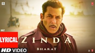 LYRICAL Zinda Song  Bharat  Salman Khan  Julius Packiam amp Ali Abbas Zafar ft Vishal Dadlani [upl. by Zulch970]