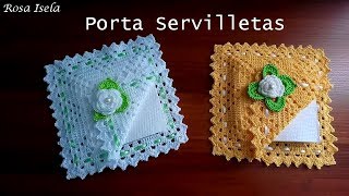 Porta Servilletas CROCHET [upl. by Amalita790]