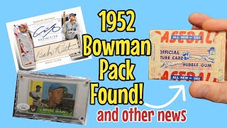 Sealed 1952 Bowman Baseball Card Pack Found Under Stairs And other collectibles news of the week [upl. by Marras]