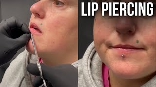 Lip piercing  Labret piercing shorts lippiercing [upl. by Ettennaej364]