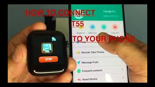 How To Connect T55 Smart Watch To Phone Using FITPRO APP [upl. by Accire338]