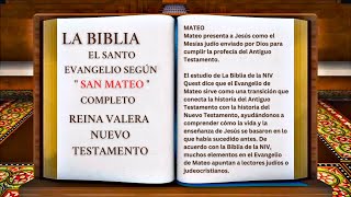 ORIGINAL LA BIBLIA EL SANTO EVANGELIO SEGÚN quot SAN MATEO quot COMPLETO REINA VALERA NUEVO TESTAMENTO [upl. by Ofilia]