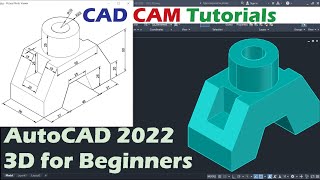 AutoCAD 2022 3D Tutorial for Beginners [upl. by Berghoff]