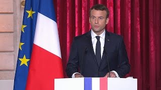 Emmanuel Macrons inauguration speech France will always work on building longterm peace [upl. by Brien]