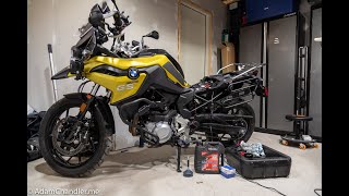 HowTo BMW F750GS Oil Change F850GS [upl. by Huai756]