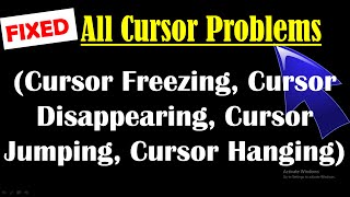 How to Fix Cursor Problem Windows 10  Cursor Freezes Cursor Hangs Cursor Disappears Cursor Jumps [upl. by Aihsoek]