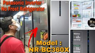 PANASONIC INVERTER  NO FROST REFRIGERATOR  MODEL NRBC360X [upl. by Miuqaoj]