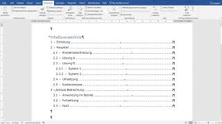 Word Überschriften und Kapitel anlegen und daraus ein Inhaltsverzeichnis erstellen [upl. by Alger]