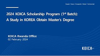 CIAT 2024 KOICA Scholarship Program 1st Batch Briefing Session [upl. by Gans844]