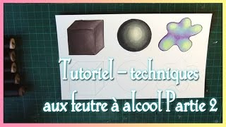 TUTORIEL  Feutres à alcool type graphit copic  PARTIE 2 [upl. by Ecnadnak]