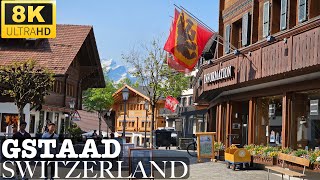 8K  GSTAAD Saanenland Switzerland  Town for International Celebrities  8K UHD Video [upl. by Adnuhsor]