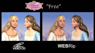 Barbie as the Princess and the Pauper 2004  quotFreequot VCD vs WEBRip Comparison [upl. by Natassia]