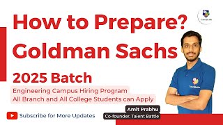 2025 Batch How to Prepare for Goldman Sachs Goldman Sachs Engineering Hiring Program [upl. by Margaret920]