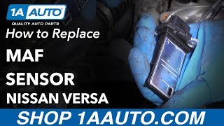 How to Replace Mass Air Flow Sensor 1219 Nissan Versa [upl. by Marchak]