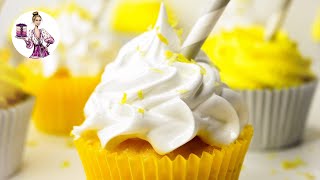 Moist Tangy Lemon Meringue Cupcakes  Lemon Curd [upl. by Waylon]