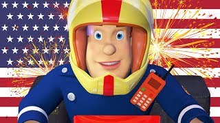 Fireman Sam US full Episodes  FIREWORKS  4th July Edition 🎉Safety Collection  Kids Movie [upl. by Fritzie411]