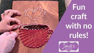 How To Make String Art  Pinterest Project  Jendis Journal [upl. by Erdnoed]