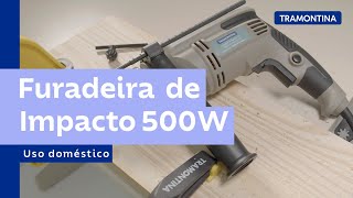 Conheça a furadeira de impacto ½” 500 W  Tramontina [upl. by Gnoix43]