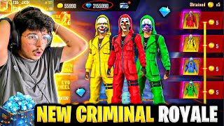 Free Fire New Criminal Royale😍 All Old Rare Bundles Event NOOB I’d To Pro💸💎Garena Free Fire [upl. by Attenyl779]