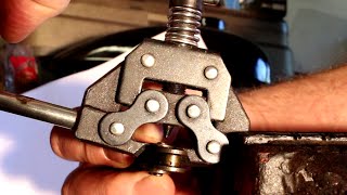 How Break or Cut Motorized Bicycle Chain Using a Chain Breaker Tool [upl. by Zetrac]