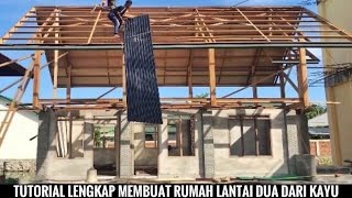 Cara membuat rumah lantai dua dari kayu [upl. by Nycila]