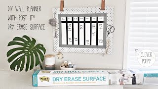 DIY Wall Planner with Post it Dry Erase Surface by Clever Poppy [upl. by Ainot]