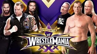 WWE Wrestlemania 30  The Shield vs New Age Outlaws and Kane [upl. by Aron]