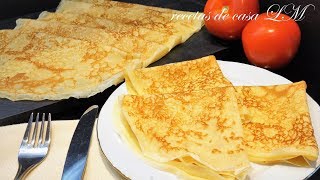 COMO HACER CREPES FÁCILES Y TIERNOS  PANQUEQUES [upl. by Ellenohs261]