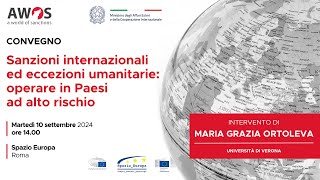 Eccezioni umanitarie e profili doganali – Maria Grazia Ortoleva [upl. by Gabi]