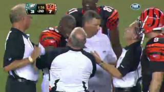 Chad Ochocinco Takes a Big Hit Vs The Philadephia Eagles [upl. by Ayisan]