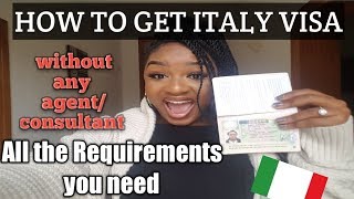 How to get Italy tourist VisaAll the requirements you needSchengen visa [upl. by Elokin]