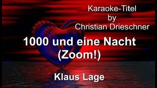 1000 und eine Nacht Zoom  Klaus Lage  Karaoke [upl. by Imhsar]