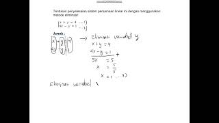 Metode Eliminasi pada SPLDV [upl. by Annazor209]