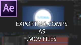 Exporting Compositions as mov Files  1 Minute Adobe After Effects CC Tutorial [upl. by Devine]